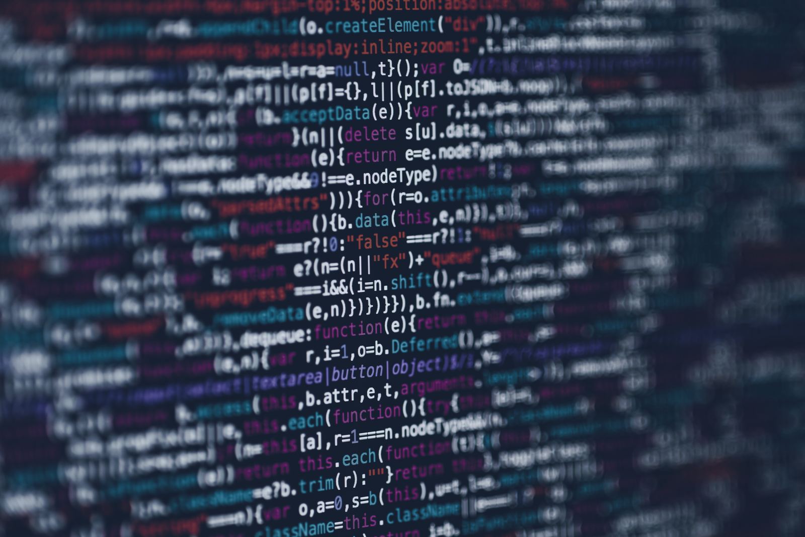 Código fuente en una pantalla